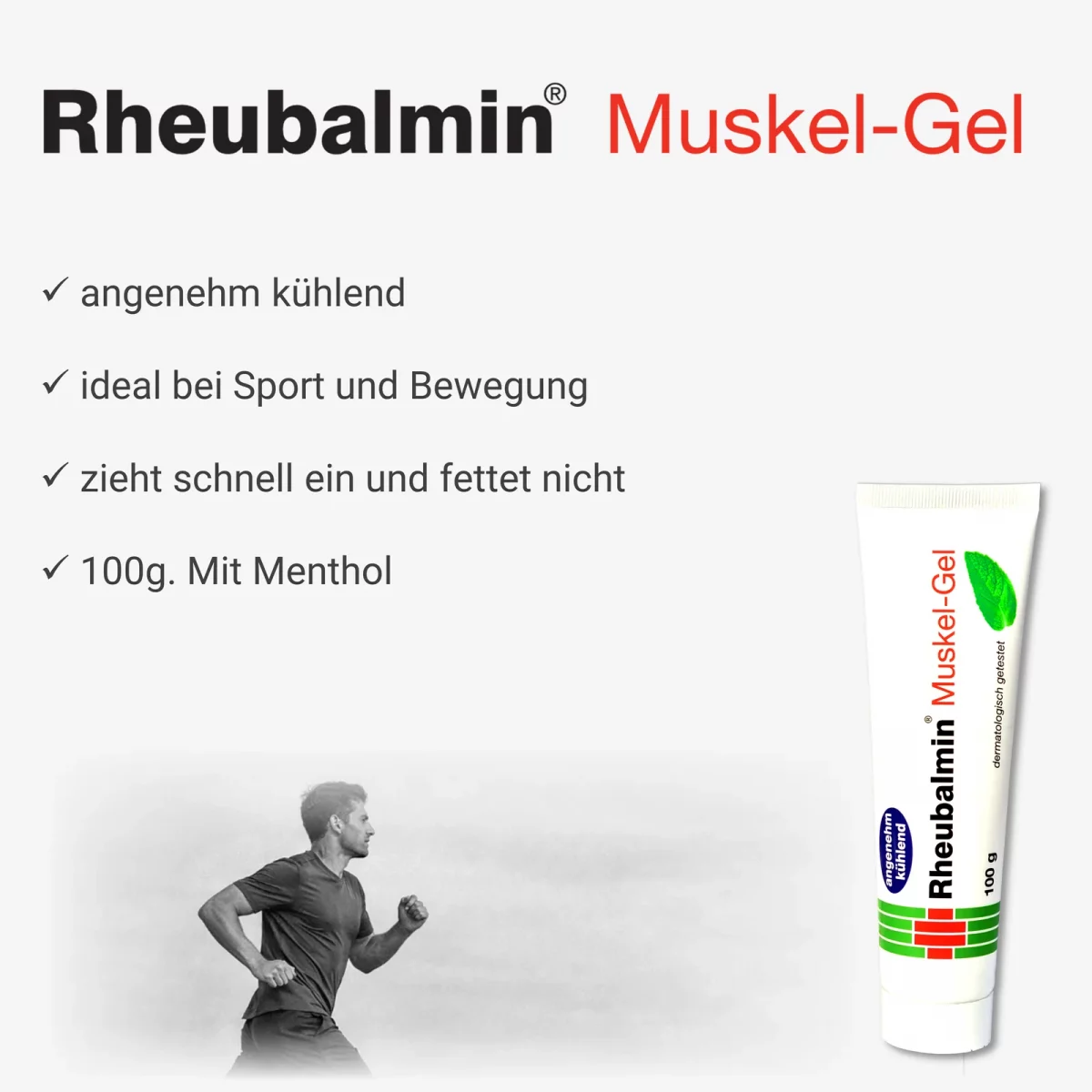 Sekundäres Produktfoto Rheubalmin MuskelGel mit Textfeature