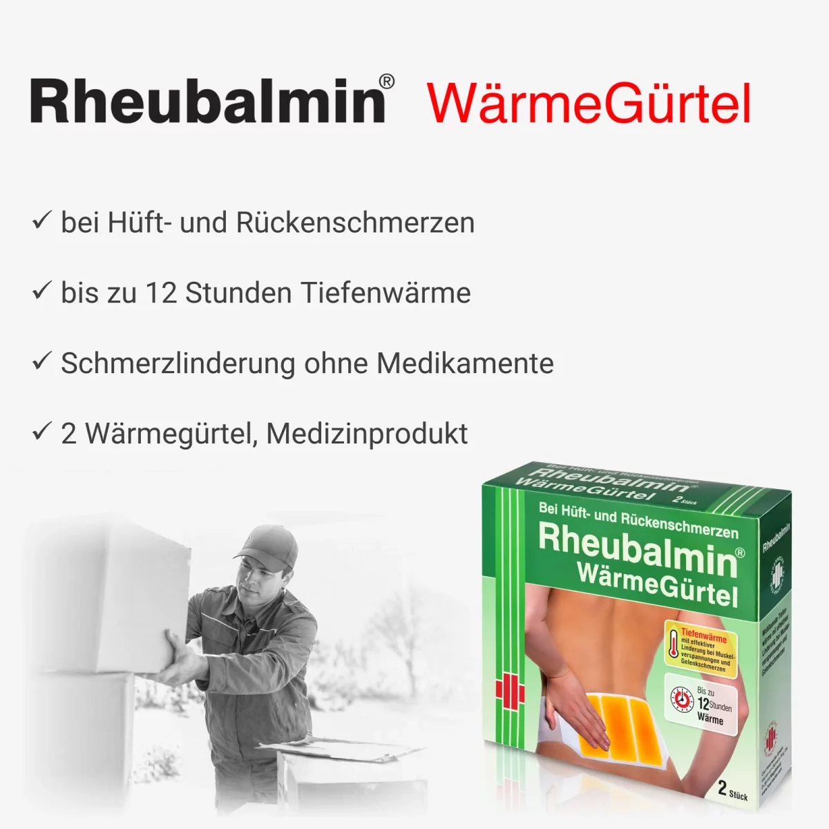 Sekundäres Produktfoto Rheubalmin WärmeGürtel mit Textfeature