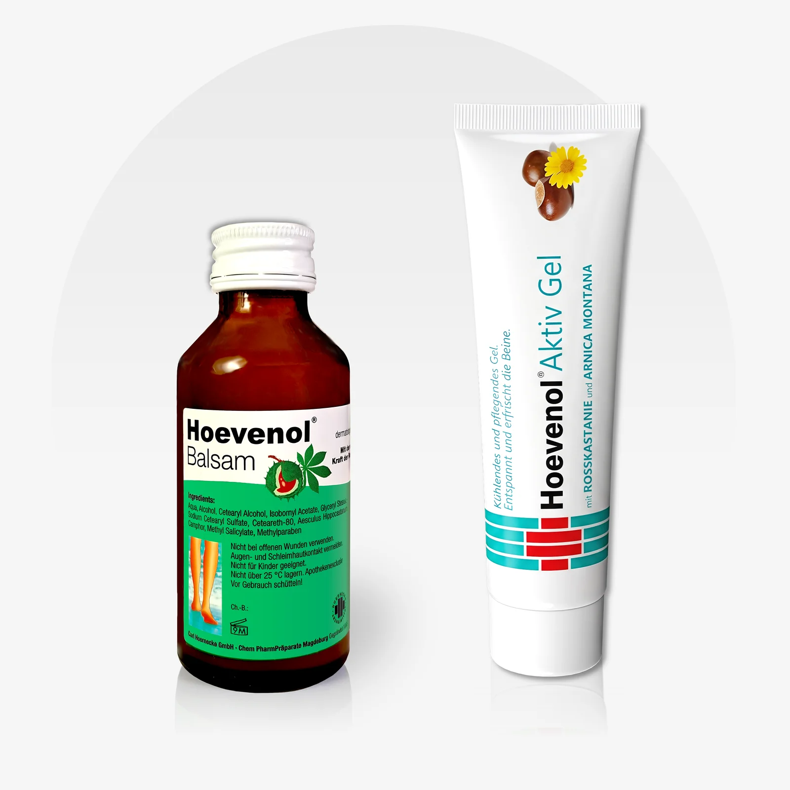 primäres Produktfoto Bundle Hoevenol Beinpflege mit Rosskastanie