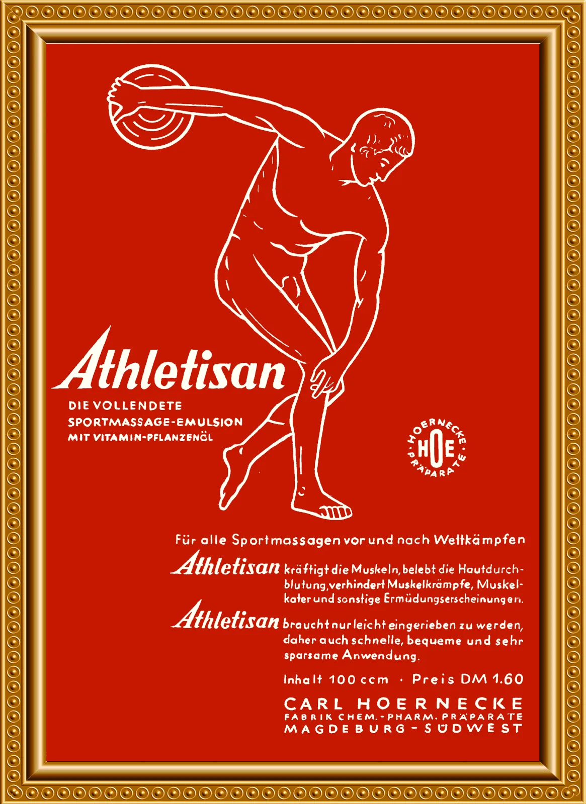 Werbeplakate, typischer 60er Jahre Stil - Athletisan